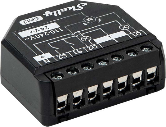 Shelly 2-kanaals controller met energieverbruikmeter voor smart home