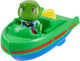 Aquaplay - waterbaanaccessoire - sportboot met kikker - badspeelgoed - groen