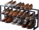 Yamazaki schoenenrek uitschuifbaar - 2 niveaus - line - zwart