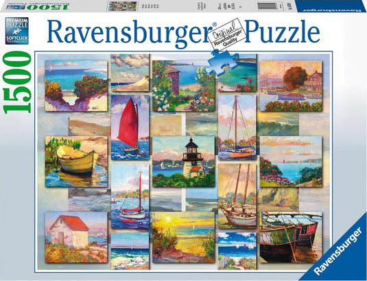 Ravensburger puzzel coastal collage - legpuzzel - 1500 stukjes