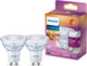 Philips led energiezuinige spot - 50 w - gu10 - dimbaar warmwit licht - 2 stuks - bespaar op energiekosten