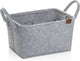 Kela badkamer - fay mand met 8 binnenzakken 35x25x20 cm - vilt - grijs