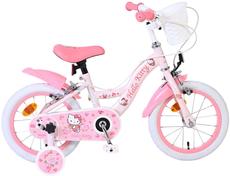 ギャラリービューアに画像をロードする, Volare hello kitty kinderfiets - meisjes - 14 inch - roze - twee handremmen
