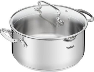 Tefal duetto+ kookpan - rond - 18 cm- roestvrijstaal - met deksel