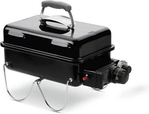 Weber go-anywhere gas barbecue - 41x26 cm - roestvrijstalen branders - gasregelkop - incl. deksel
