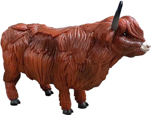 Bullyland 62445 – speelfiguur en verzamelfiguur hooglander koe – ca. 9,5 cm – levensecht en detailrijk vormgegeven – ideaal als educatief speelfiguur en klein cadeautje voor kinderen vanaf 3 jaar.
