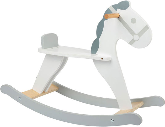 Small foot - houten schommelpaard skandi wit