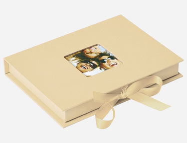 Walther fb-112-h fun - foto bewaardoos - formaat 20 x 15 x 3 cm - 70 foto's 13 x 18 cm - crème