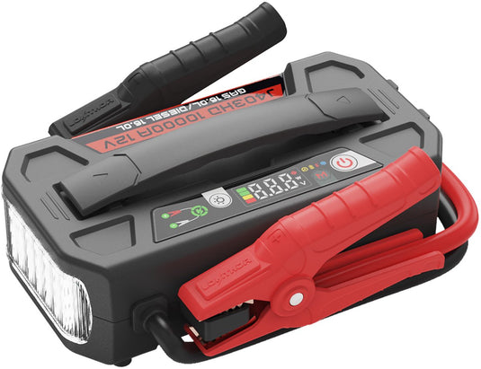 Lokithor jumpstarter j403hd heavy duty - 12v 10.000a - voor truck, camper, bus, bedrijfsvoertuig - powerbank 100w - led zaklamp - ip65