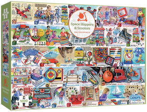 Gibsons - space hoppers scooters (door val goldfinch) - 1000 stukjes 68×49cm (b×h) - legpuzzels voor volwassenen