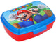Marvel broodtrommel super mario plastic rood blauw (17 x 5.6 x 13.3 cm)