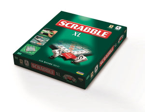Megableu scrabble xl - het klassieke woordspel in extra groot formaat - bordspel voor de hele familie - 2-4 spelers - grote letters met tilelock-systeem