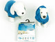 Duvo + honden badjas - blauw - 40cm