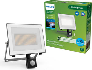 Philips led philips lois floodlight - ultraefficient led - zwart - 24w - koel wit licht; 5000k - bewegingssensor - verstraler