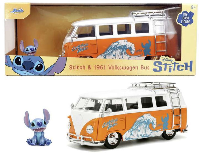 Chargez l'image dans la visionneuse de la galerie, Jada toys - stitch 1961 vw bus 1:24 - 9336340314r01

