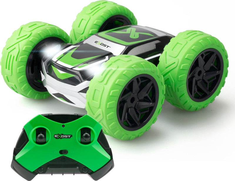 Laden Sie das Bild in Galerie -Viewer, Exost rc 360 cross ii stuntauto groen 1:18 - rc auto - bestuurbare auto - met koplampen
