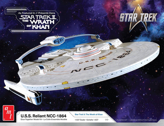 Amt modelbouwpakket ruimtevaart - 1457 star trek ii the wrath of khan u.s.s. reliant ncc-1864 plastic - 1:537 - modelbouw