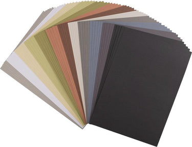 Vaessen creative cardstock - multipack aarde-tinten - a4 - 60 vellen - glad - 216 g