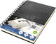 Kangaro dummyboek - a5 - zwart met design - met spiraal - 160 blanco pagina's - 140 grams crã¨me papier - hard cover - k-5577