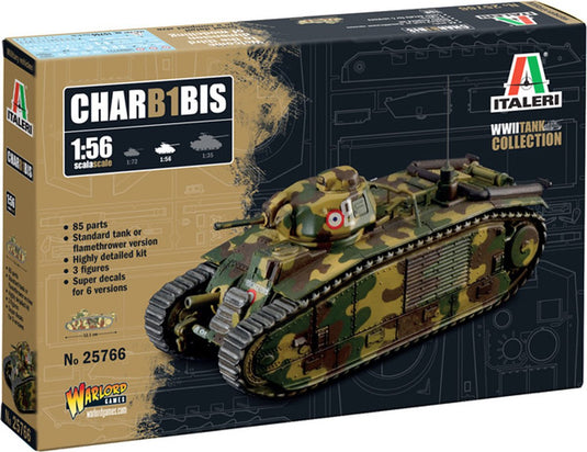 Italeri modelbouwpakket vliegtuigen - 25766 char b1 bis tank wwii plastic - 1:56 - modelbouw
