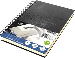 Kangaro dummyboek - a5 - zwart met design - met spiraal - 160 blanco pagina's - 140 grams papier - hard cover