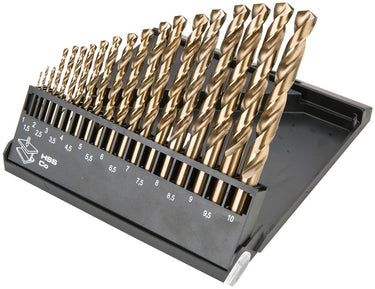 Graphite serie - hss-co metaalboren set - 19 stuks - 1.0-10.0 mm - 5% kobalt