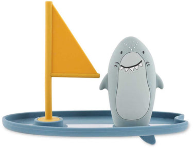 Trixie badspeelgoed surfplank mr. shark – siliconen waterspeelgoed – 13 x 9 x 3 cm