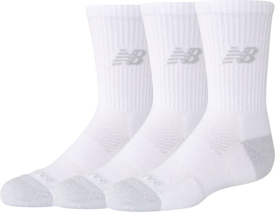 New balance youth active crew socks 3 pack unisex sportsokken - white