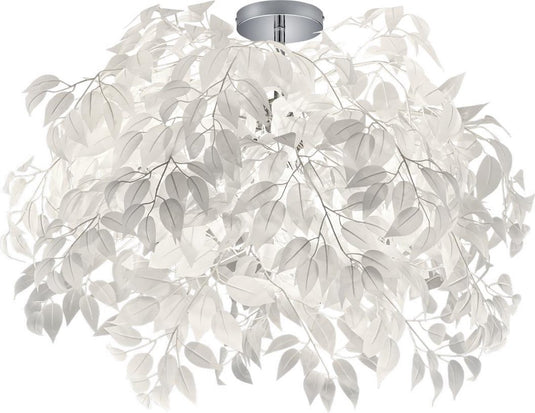 Rl live your light reality leavy - plafondlamp - chroom - excl. 3x e14 4,9 w - plafondbevestiging - patroon bescherming