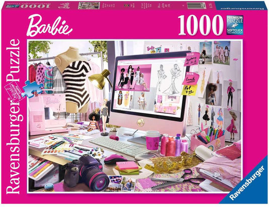 Ravensburger puzzel barbie, mode-icoon - legpuzzel - 1000 stukjes