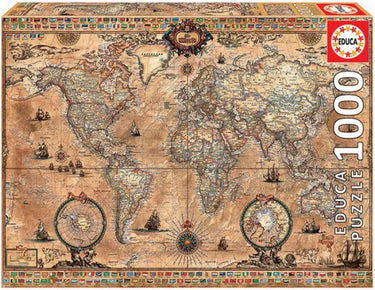 Educa - antieke wereldkaart - 1000 stukjes - legpuzzel