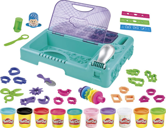 Play-doh play-do, creatieve studio met meer dan 30 tools en 10 potten modelleringsdeeg - de klassiekers