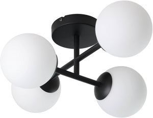 Eglo castrovido plafondlamp - badkamer - g9 - 47.5 cm - zwart wit