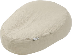 Meyco baby uni relaxhoes voor voedingskussen - pre-washed hydrofiel - sand