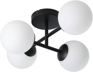 Eglo castrovido plafondlamp - badkamer - g9 - 47.5 cm - zwart wit