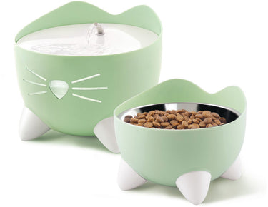 Catit pixi fountain combi kit - kattendrinkbak - groen wit
