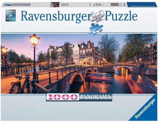 Ravensburger puzzel amsterdam by night - legpuzzel 1000 stukjes.