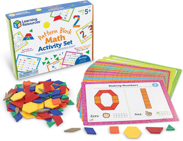 Learning resources pattern blocks - rekenen activiteiten set - 3+