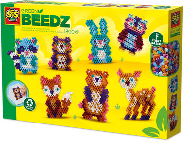 Ses creative ses green beedz - strijkkralenset bosdieren