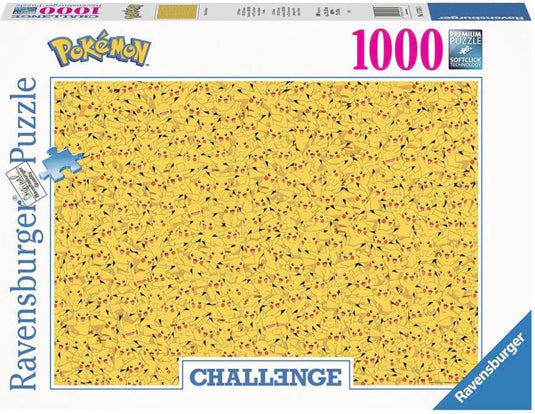 Ravensburger puzzel pikachu challenge - pokemon - 1000 stukjes.