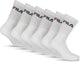 Fila - crew sportsokken - 6 pack - maat 39 42 - wit