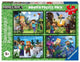 Ravensburger minecraft puzzel set 4x100 stukjes