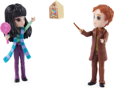 Spin master wizarding world harry potter - magical minis-actiefigurenset met cho chang en george wemel met 2 poppenaccessoires