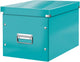 Leitz wow click store kubus grote opbergdoos - 80% gerecycled karton - 32x36 (bxd) cm - ijsblauw