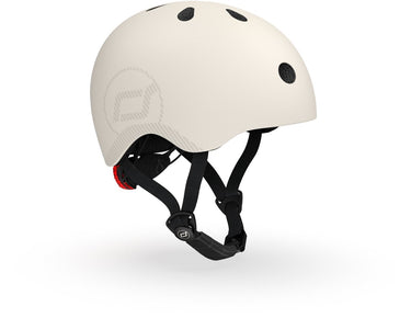 Scoot ride helmet – sporthelm – m l 55-59 cm – led achterlicht – magnetische sluiting – verstelbaar – ash