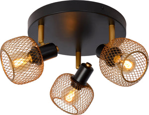 Lucide maren - plafondspot (plafondlamp) - ø 37 cm - 3xe14 - mat goud messing