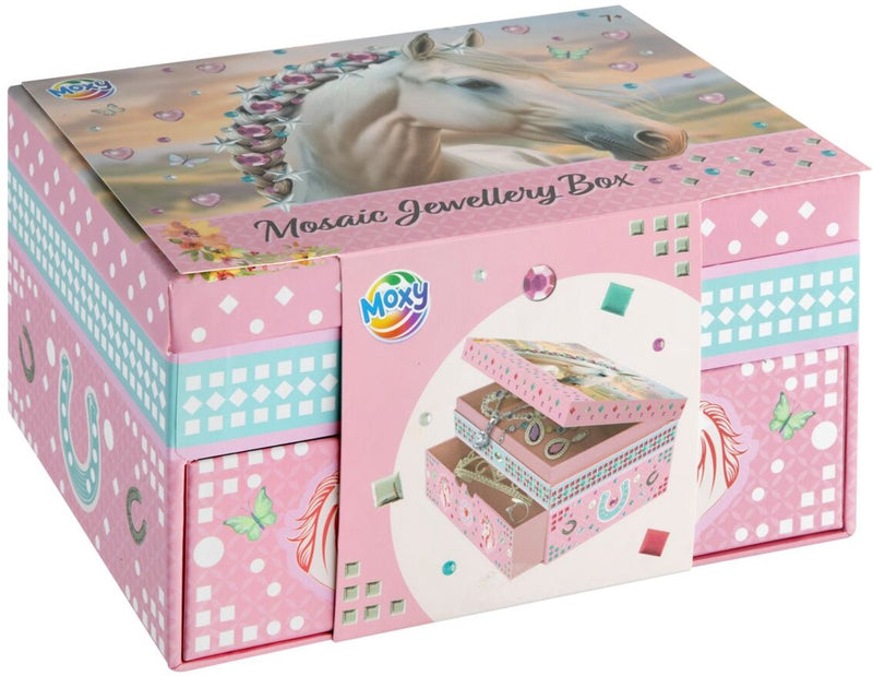 ギャラリービューアに画像をロードする, Moxy paarden juwelendoos mozaiek versieren - knutselset sieradendoos - creatief speelgoed meisjes vanaf 3 jaar - cadeautip home deco
