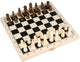 Eddy toys houten schaakbord en dambord – opvouwbaar 2-in-1 spel – 65-delig – schaakstukken en damstenen inbegrepen – klassiek bordspel voor kinderen en volwassenen