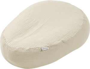 Meyco baby uni relaxhoes voor voedingskussen - pre-washed hydrofiel - soft sand