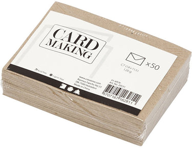 Creativ company cc gerecyclede enveloppen c7 naturel 50 stuks